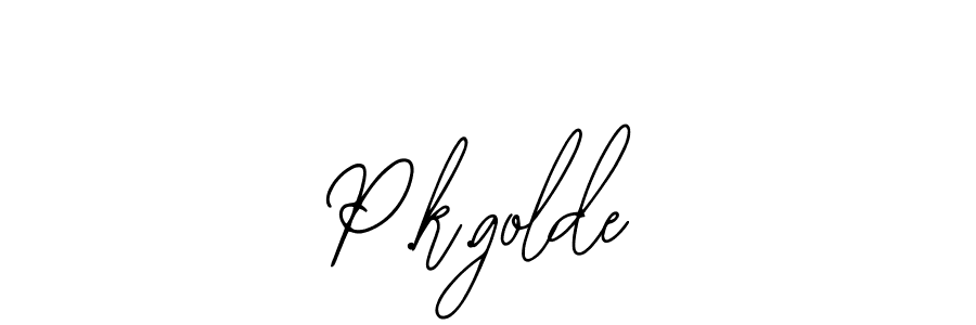 Make a beautiful signature design for name P.k.golde. With this signature (Bearetta-2O07w) style, you can create a handwritten signature for free. P.k.golde signature style 12 images and pictures png