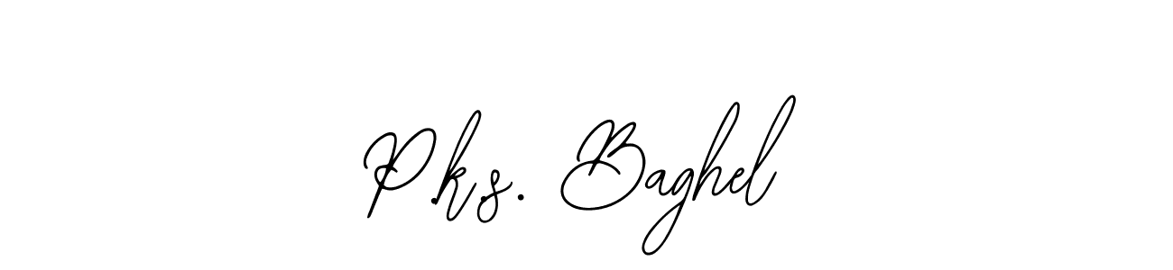 Make a beautiful signature design for name P.k.s. Baghel. Use this online signature maker to create a handwritten signature for free. P.k.s. Baghel signature style 12 images and pictures png