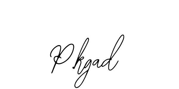 How to make P.kgad name signature. Use Bearetta-2O07w style for creating short signs online. This is the latest handwritten sign. P.kgad signature style 12 images and pictures png