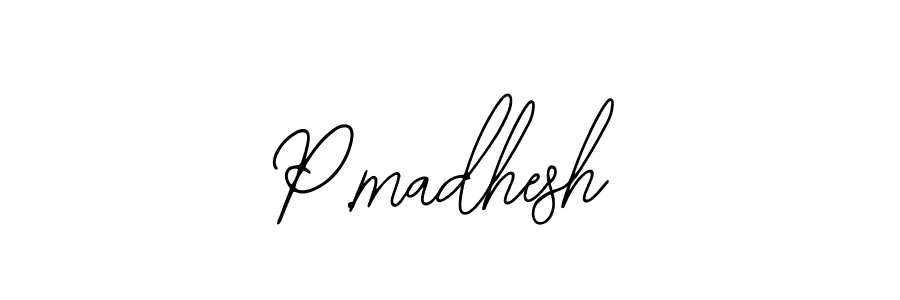 if you are searching for the best signature style for your name P.madhesh. so please give up your signature search. here we have designed multiple signature styles  using Bearetta-2O07w. P.madhesh signature style 12 images and pictures png