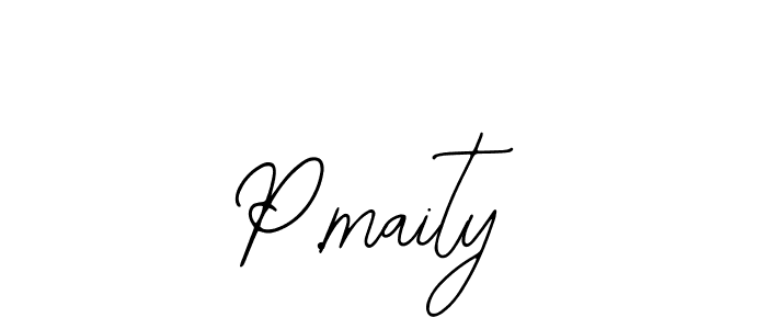 The best way (Bearetta-2O07w) to make a short signature is to pick only two or three words in your name. The name P.maity include a total of six letters. For converting this name. P.maity signature style 12 images and pictures png