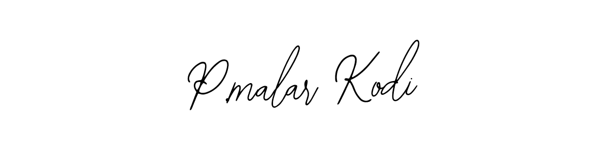 The best way (Bearetta-2O07w) to make a short signature is to pick only two or three words in your name. The name P.malar Kodi include a total of six letters. For converting this name. P.malar Kodi signature style 12 images and pictures png
