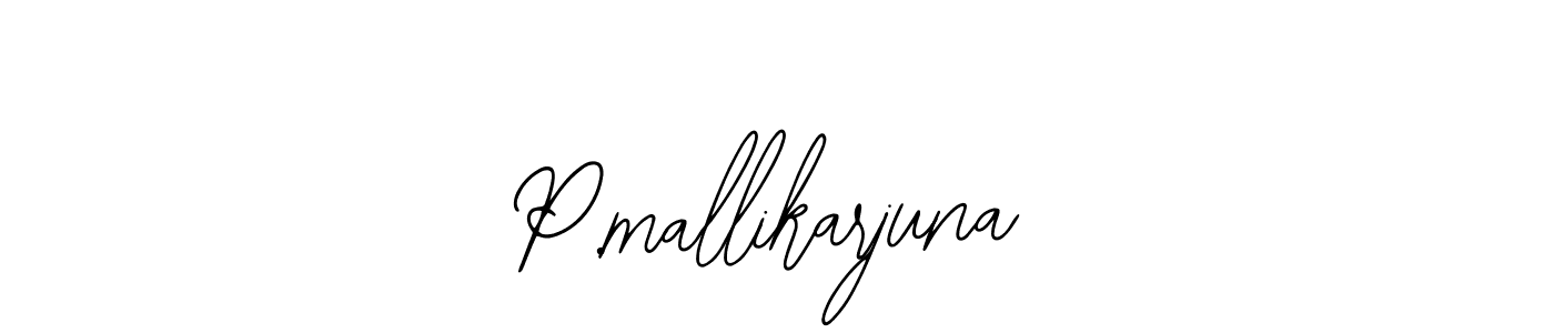 How to make P.mallikarjuna name signature. Use Bearetta-2O07w style for creating short signs online. This is the latest handwritten sign. P.mallikarjuna signature style 12 images and pictures png