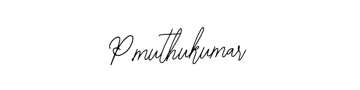 How to make P.muthukumar name signature. Use Bearetta-2O07w style for creating short signs online. This is the latest handwritten sign. P.muthukumar signature style 12 images and pictures png