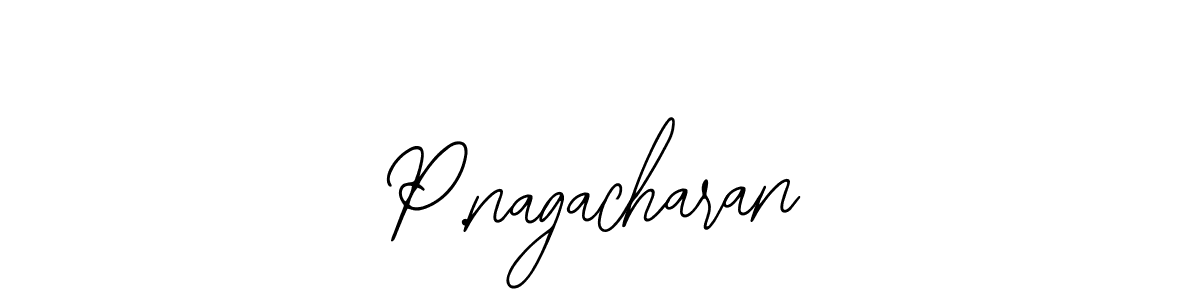 How to make P.nagacharan name signature. Use Bearetta-2O07w style for creating short signs online. This is the latest handwritten sign. P.nagacharan signature style 12 images and pictures png