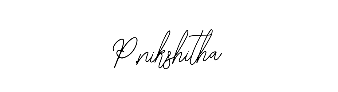 Also You can easily find your signature by using the search form. We will create P.nikshitha name handwritten signature images for you free of cost using Bearetta-2O07w sign style. P.nikshitha signature style 12 images and pictures png