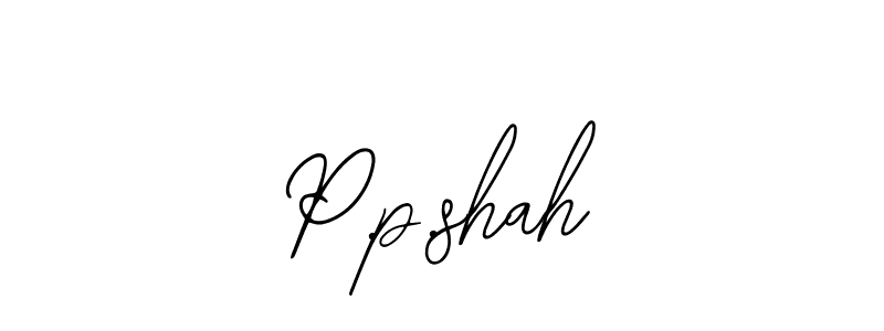 Use a signature maker to create a handwritten signature online. With this signature software, you can design (Bearetta-2O07w) your own signature for name P.p.shah. P.p.shah signature style 12 images and pictures png