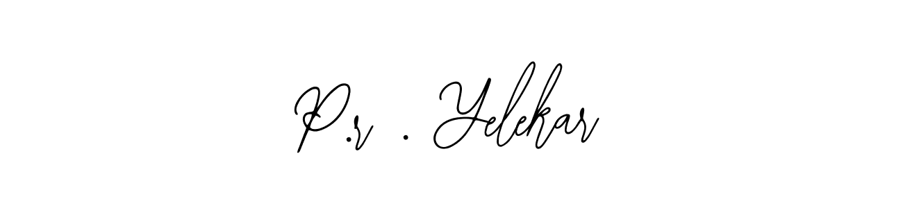 Use a signature maker to create a handwritten signature online. With this signature software, you can design (Bearetta-2O07w) your own signature for name P.r . Yelekar. P.r . Yelekar signature style 12 images and pictures png