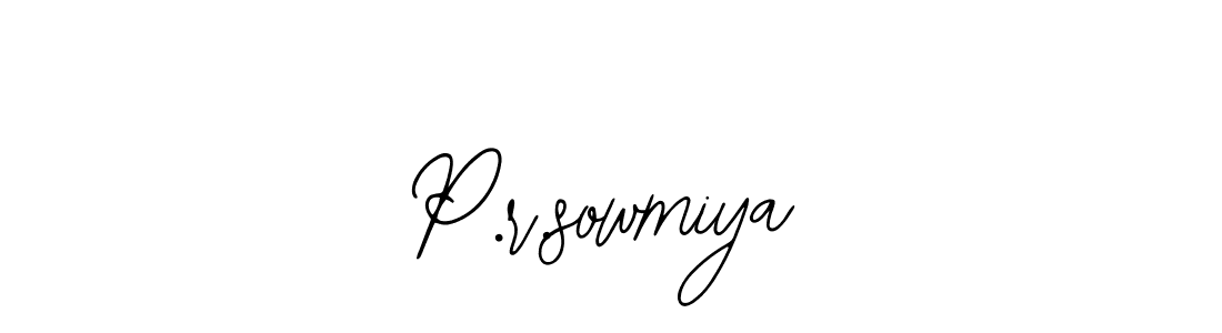 Make a beautiful signature design for name P.r.sowmiya. With this signature (Bearetta-2O07w) style, you can create a handwritten signature for free. P.r.sowmiya signature style 12 images and pictures png