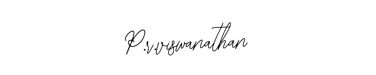 How to make P.r.viswanathan name signature. Use Bearetta-2O07w style for creating short signs online. This is the latest handwritten sign. P.r.viswanathan signature style 12 images and pictures png