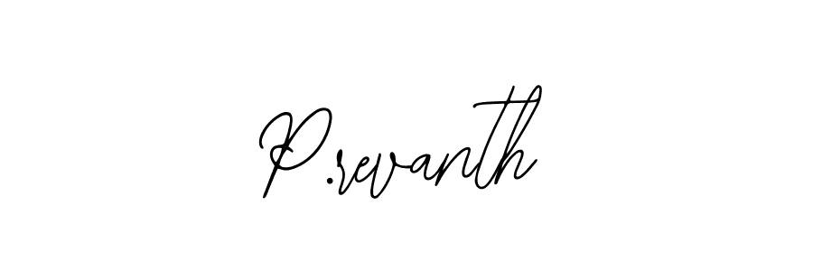 Design your own signature with our free online signature maker. With this signature software, you can create a handwritten (Bearetta-2O07w) signature for name P.revanth. P.revanth signature style 12 images and pictures png