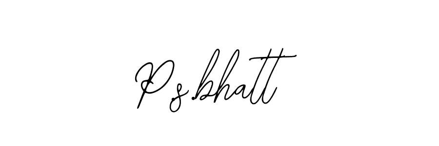 How to Draw P.s.bhatt signature style? Bearetta-2O07w is a latest design signature styles for name P.s.bhatt. P.s.bhatt signature style 12 images and pictures png