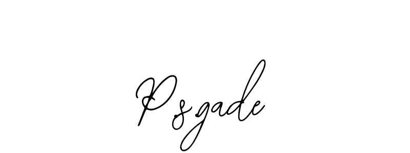 The best way (Bearetta-2O07w) to make a short signature is to pick only two or three words in your name. The name P.s.gade include a total of six letters. For converting this name. P.s.gade signature style 12 images and pictures png