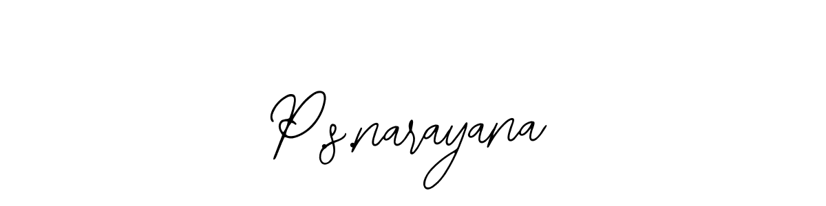 How to Draw P.s.narayana signature style? Bearetta-2O07w is a latest design signature styles for name P.s.narayana. P.s.narayana signature style 12 images and pictures png