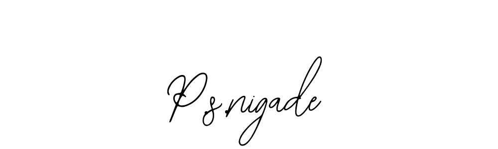 How to Draw P.s.nigade signature style? Bearetta-2O07w is a latest design signature styles for name P.s.nigade. P.s.nigade signature style 12 images and pictures png