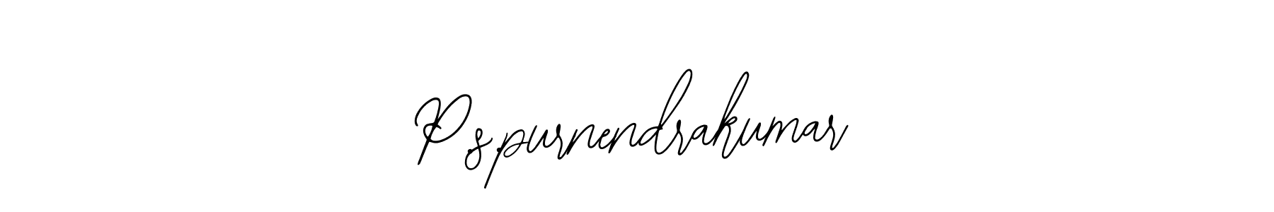 Create a beautiful signature design for name P.s.purnendrakumar. With this signature (Bearetta-2O07w) fonts, you can make a handwritten signature for free. P.s.purnendrakumar signature style 12 images and pictures png