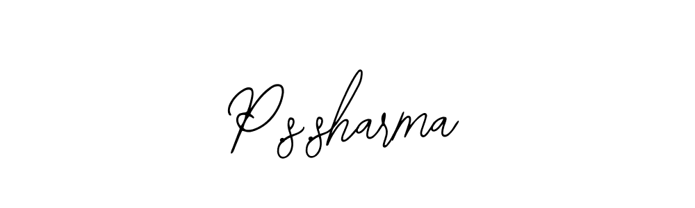 Create a beautiful signature design for name P.s.sharma. With this signature (Bearetta-2O07w) fonts, you can make a handwritten signature for free. P.s.sharma signature style 12 images and pictures png