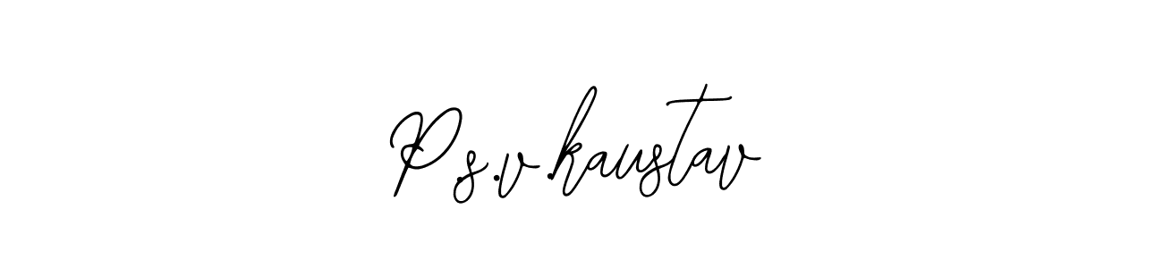 Create a beautiful signature design for name P.s.v.kaustav. With this signature (Bearetta-2O07w) fonts, you can make a handwritten signature for free. P.s.v.kaustav signature style 12 images and pictures png