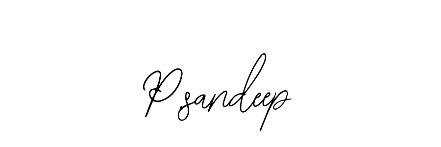 P.sandeep stylish signature style. Best Handwritten Sign (Bearetta-2O07w) for my name. Handwritten Signature Collection Ideas for my name P.sandeep. P.sandeep signature style 12 images and pictures png
