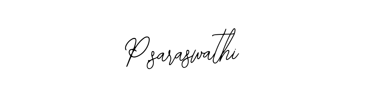 The best way (Bearetta-2O07w) to make a short signature is to pick only two or three words in your name. The name P.saraswathi include a total of six letters. For converting this name. P.saraswathi signature style 12 images and pictures png