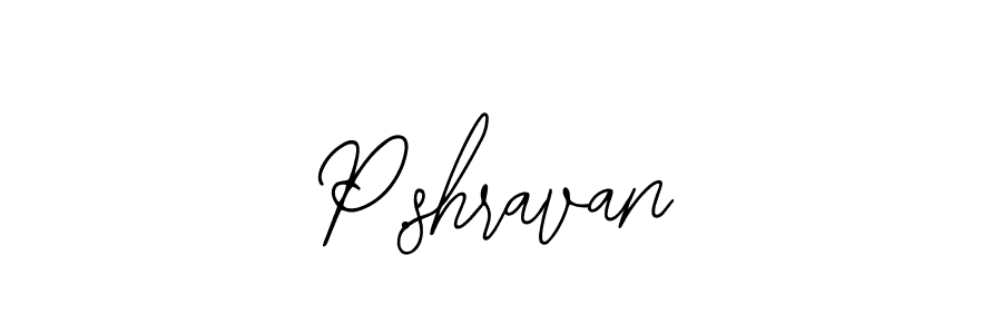 Design your own signature with our free online signature maker. With this signature software, you can create a handwritten (Bearetta-2O07w) signature for name P.shravan. P.shravan signature style 12 images and pictures png