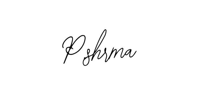 How to make P.shrma name signature. Use Bearetta-2O07w style for creating short signs online. This is the latest handwritten sign. P.shrma signature style 12 images and pictures png
