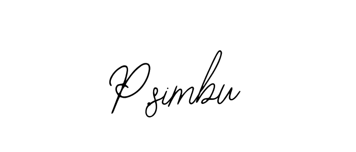 Make a beautiful signature design for name P.simbu. Use this online signature maker to create a handwritten signature for free. P.simbu signature style 12 images and pictures png