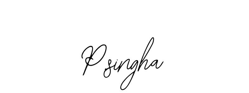 Create a beautiful signature design for name P.singha. With this signature (Bearetta-2O07w) fonts, you can make a handwritten signature for free. P.singha signature style 12 images and pictures png