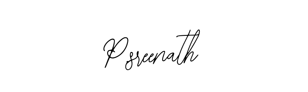 How to make P.sreenath name signature. Use Bearetta-2O07w style for creating short signs online. This is the latest handwritten sign. P.sreenath signature style 12 images and pictures png