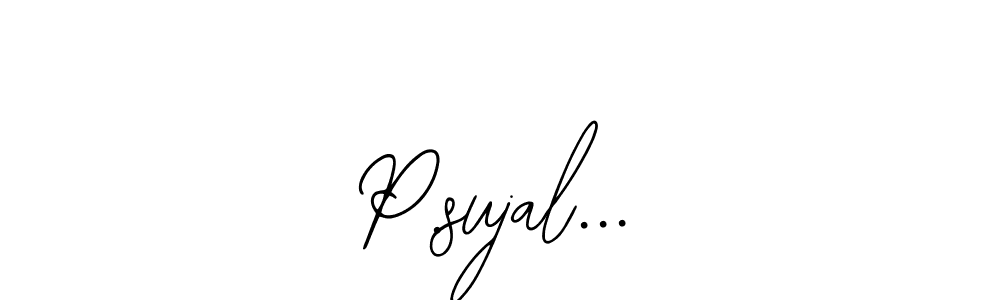 How to make P.sujal... name signature. Use Bearetta-2O07w style for creating short signs online. This is the latest handwritten sign. P.sujal... signature style 12 images and pictures png