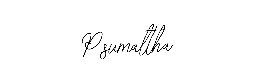 Similarly Bearetta-2O07w is the best handwritten signature design. Signature creator online .You can use it as an online autograph creator for name P.sumaltha. P.sumaltha signature style 12 images and pictures png