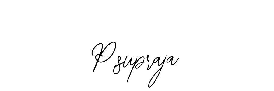 You should practise on your own different ways (Bearetta-2O07w) to write your name (P.supraja) in signature. don't let someone else do it for you. P.supraja signature style 12 images and pictures png