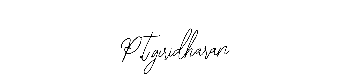 Create a beautiful signature design for name P.t.giridharan. With this signature (Bearetta-2O07w) fonts, you can make a handwritten signature for free. P.t.giridharan signature style 12 images and pictures png