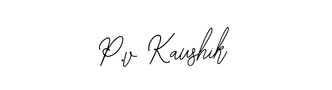 Bearetta-2O07w is a professional signature style that is perfect for those who want to add a touch of class to their signature. It is also a great choice for those who want to make their signature more unique. Get P.v Kaushik name to fancy signature for free. P.v Kaushik signature style 12 images and pictures png