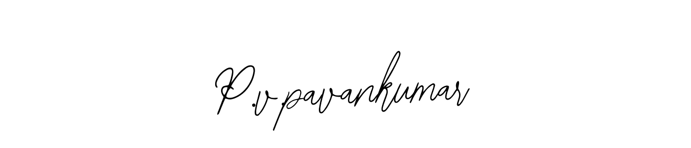 The best way (Bearetta-2O07w) to make a short signature is to pick only two or three words in your name. The name P.v.pavankumar include a total of six letters. For converting this name. P.v.pavankumar signature style 12 images and pictures png