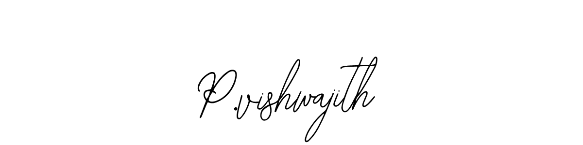 Make a beautiful signature design for name P.vishwajith. Use this online signature maker to create a handwritten signature for free. P.vishwajith signature style 12 images and pictures png