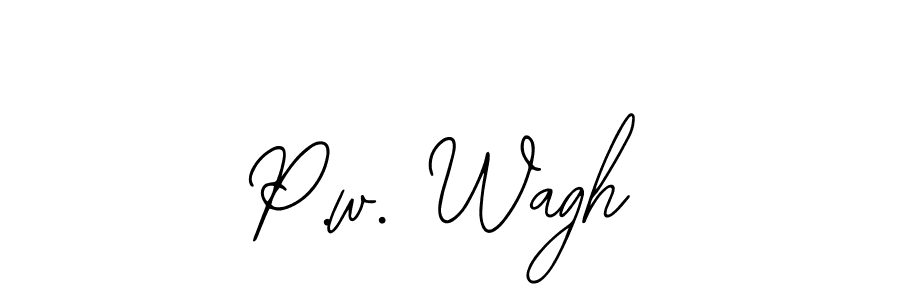 Make a beautiful signature design for name P.w. Wagh. Use this online signature maker to create a handwritten signature for free. P.w. Wagh signature style 12 images and pictures png