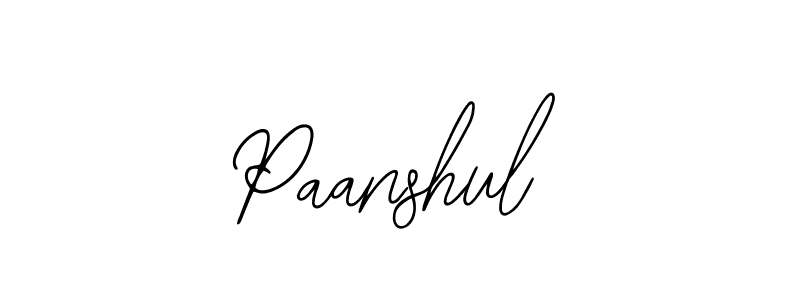 Also we have Paanshul name is the best signature style. Create professional handwritten signature collection using Bearetta-2O07w autograph style. Paanshul signature style 12 images and pictures png