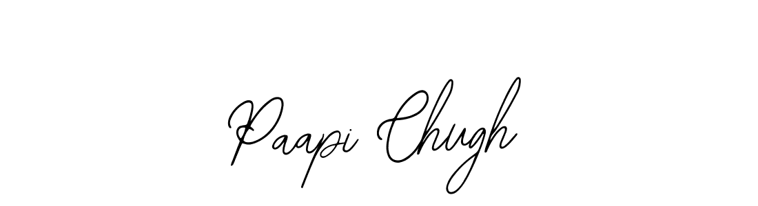 Use a signature maker to create a handwritten signature online. With this signature software, you can design (Bearetta-2O07w) your own signature for name Paapi Chugh. Paapi Chugh signature style 12 images and pictures png