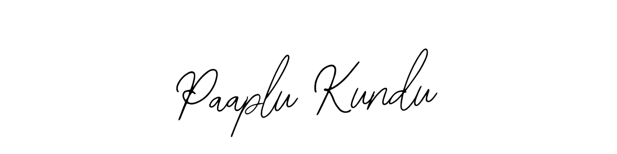 How to make Paaplu Kundu name signature. Use Bearetta-2O07w style for creating short signs online. This is the latest handwritten sign. Paaplu Kundu signature style 12 images and pictures png