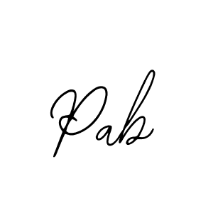 You should practise on your own different ways (Bearetta-2O07w) to write your name (Pab) in signature. don't let someone else do it for you. Pab signature style 12 images and pictures png