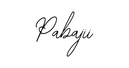 Use a signature maker to create a handwritten signature online. With this signature software, you can design (Bearetta-2O07w) your own signature for name Pabajii. Pabajii signature style 12 images and pictures png
