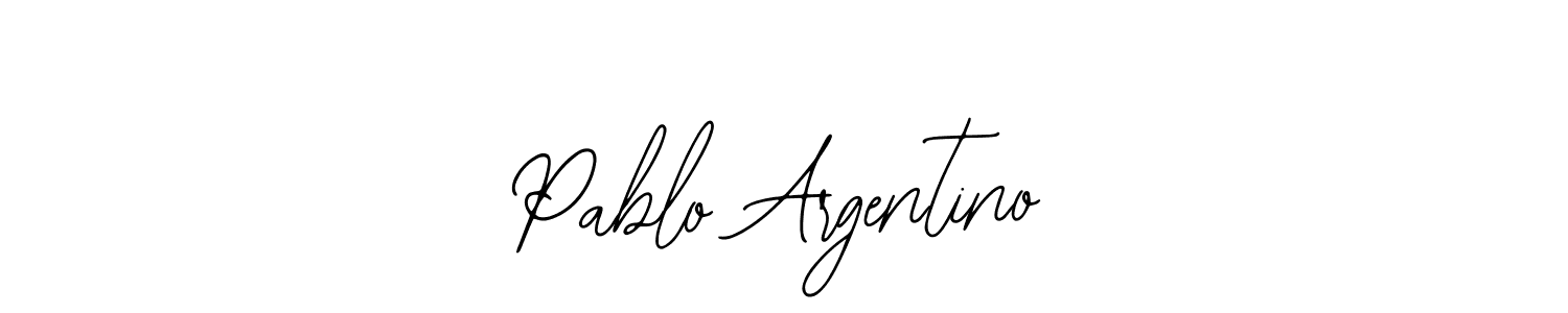 Design your own signature with our free online signature maker. With this signature software, you can create a handwritten (Bearetta-2O07w) signature for name Pablo Argentino. Pablo Argentino signature style 12 images and pictures png