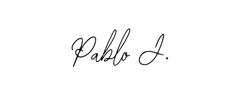 Also You can easily find your signature by using the search form. We will create Pablo J. name handwritten signature images for you free of cost using Bearetta-2O07w sign style. Pablo J. signature style 12 images and pictures png