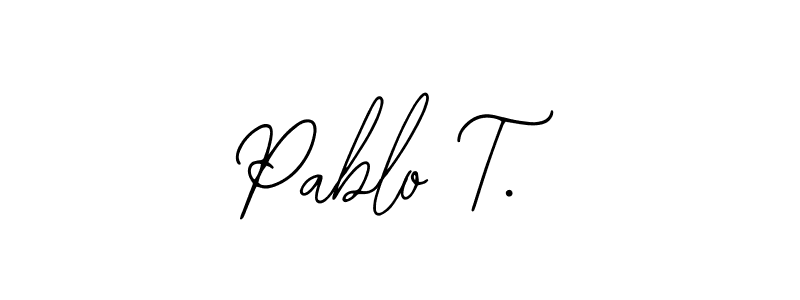 Similarly Bearetta-2O07w is the best handwritten signature design. Signature creator online .You can use it as an online autograph creator for name Pablo T.. Pablo T. signature style 12 images and pictures png