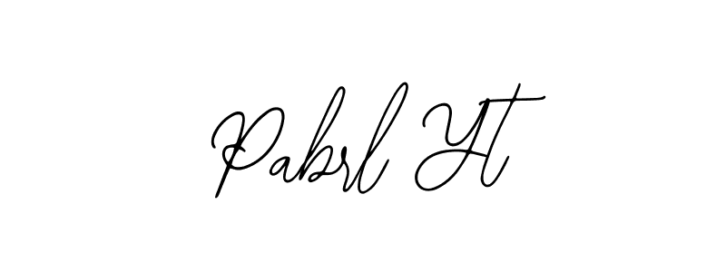 Also You can easily find your signature by using the search form. We will create Pabrl Yt name handwritten signature images for you free of cost using Bearetta-2O07w sign style. Pabrl Yt signature style 12 images and pictures png