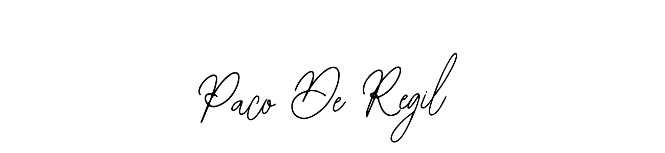 Use a signature maker to create a handwritten signature online. With this signature software, you can design (Bearetta-2O07w) your own signature for name Paco De Regil. Paco De Regil signature style 12 images and pictures png