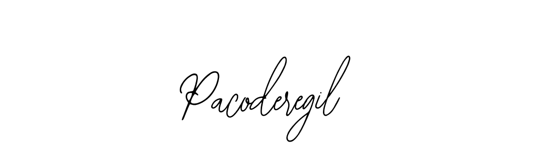 How to make Pacoderegil signature? Bearetta-2O07w is a professional autograph style. Create handwritten signature for Pacoderegil name. Pacoderegil signature style 12 images and pictures png