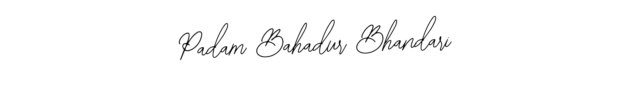 Create a beautiful signature design for name Padam Bahadur Bhandari. With this signature (Bearetta-2O07w) fonts, you can make a handwritten signature for free. Padam Bahadur Bhandari signature style 12 images and pictures png