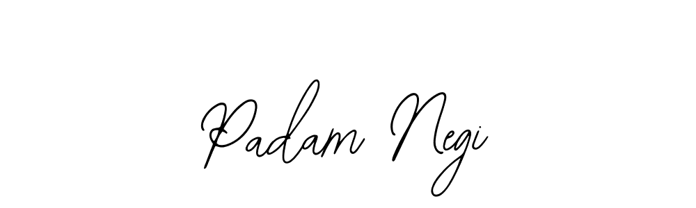 Bearetta-2O07w is a professional signature style that is perfect for those who want to add a touch of class to their signature. It is also a great choice for those who want to make their signature more unique. Get Padam Negi name to fancy signature for free. Padam Negi signature style 12 images and pictures png